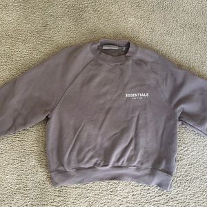 Fear of God Essentials Taupe Cotton Sweatshirt. Size Small.